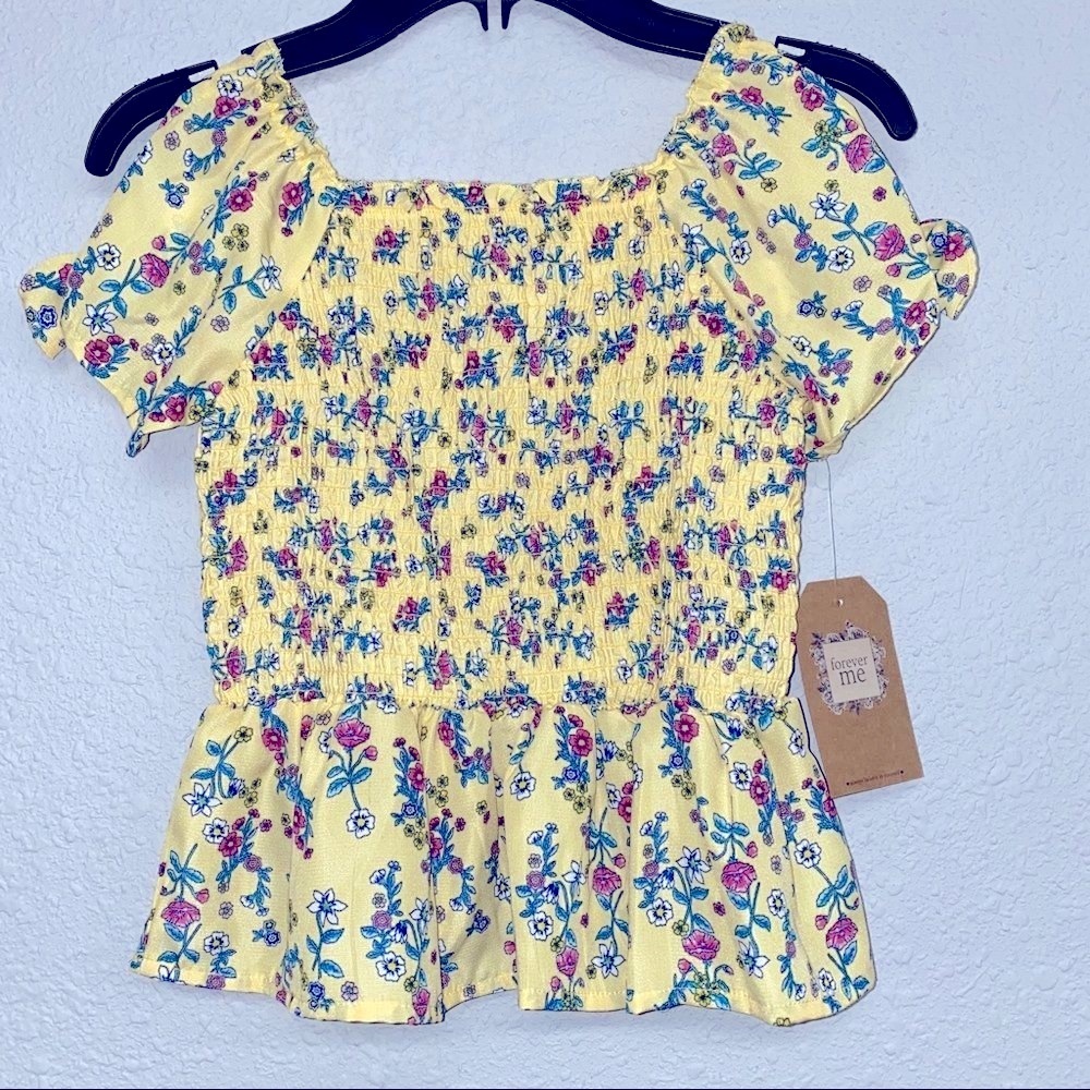 Girls floral top sz 8 nwt